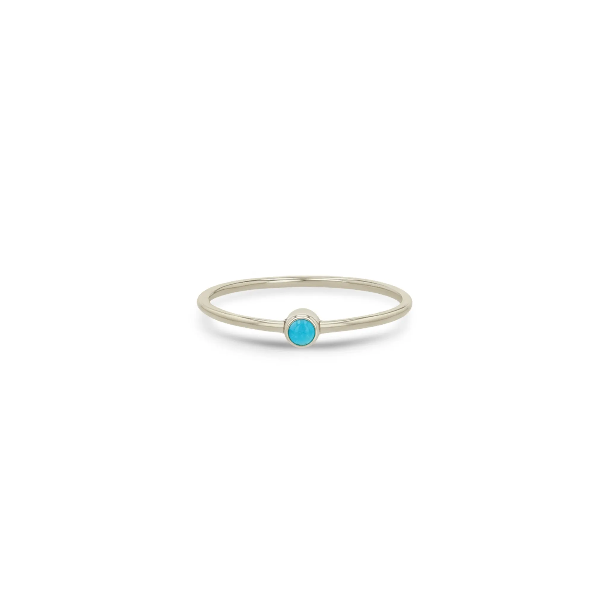 14k Large Turquoise Bezel Ring | December Birthstone sold by Zoe Chicco product image thumbnail 5