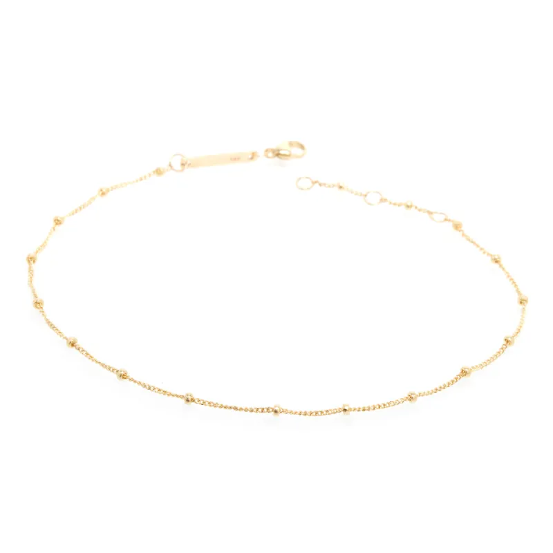 14k Gold Satellite Chain Bracelet sold by Zoe Chicco