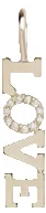 14k Pavé Diamond 4 Letter Charm Pendant sold by Zoe Chicco product image thumbnail 4