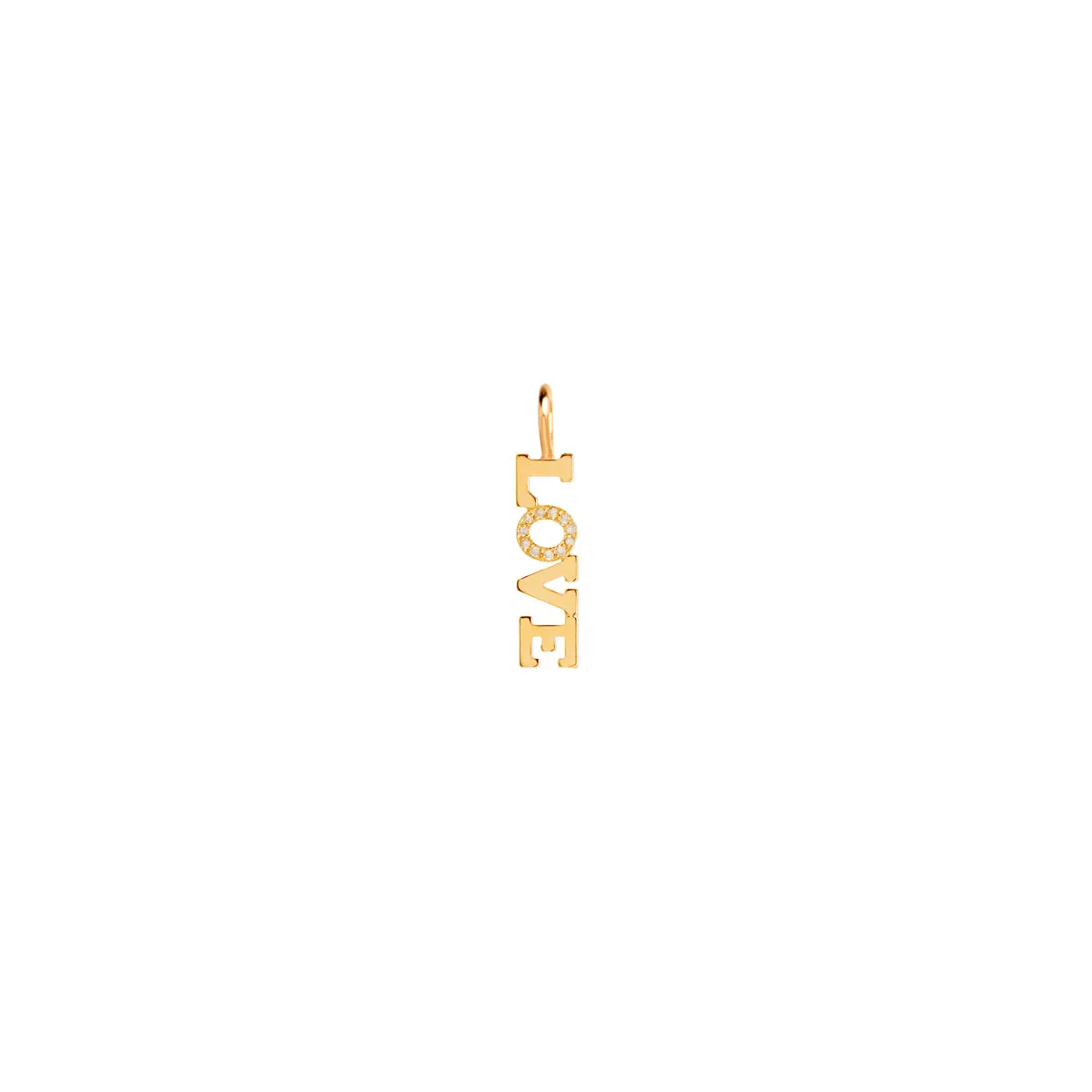 14k Pavé Diamond 4 Letter Charm Pendant sold by Zoe Chicco