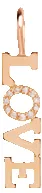 14k Pavé Diamond 4 Letter Charm Pendant sold by Zoe Chicco product image thumbnail 3