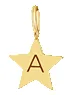 14k Medium Initial Star Charm Pendant sold by Zoe Chicco product image thumbnail 2