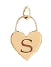 14k Engraved Initial Heart Padlock Charm Pendant sold by Zoe Chicco product image thumbnail 3