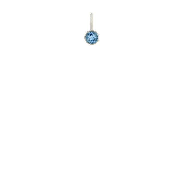 14k Aquamarine Charm Pendant sold by Zoe Chicco product image thumbnail 4