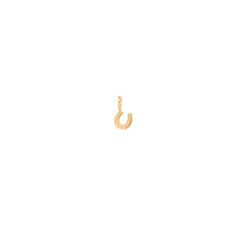 14k Single Midi Bitty Horseshoe Charm sold by Zoe Chicco
