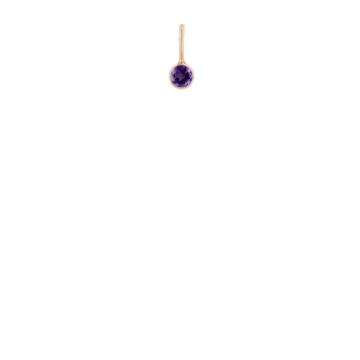 14k Amethyst Charm Pendant sold by Zoe Chicco product image thumbnail 3