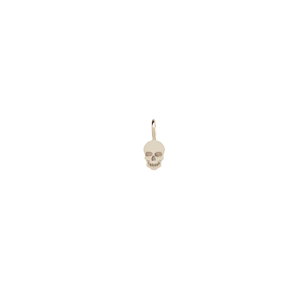 14k Single Midi Bitty Skull Charm sold by Zoe Chicco product image thumbnail 4