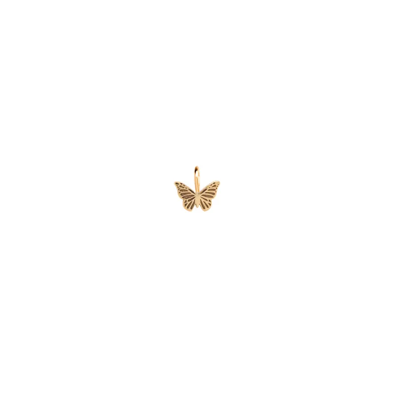 14k Single Midi Bitty Butterfly Charm sold by Zoe Chicco