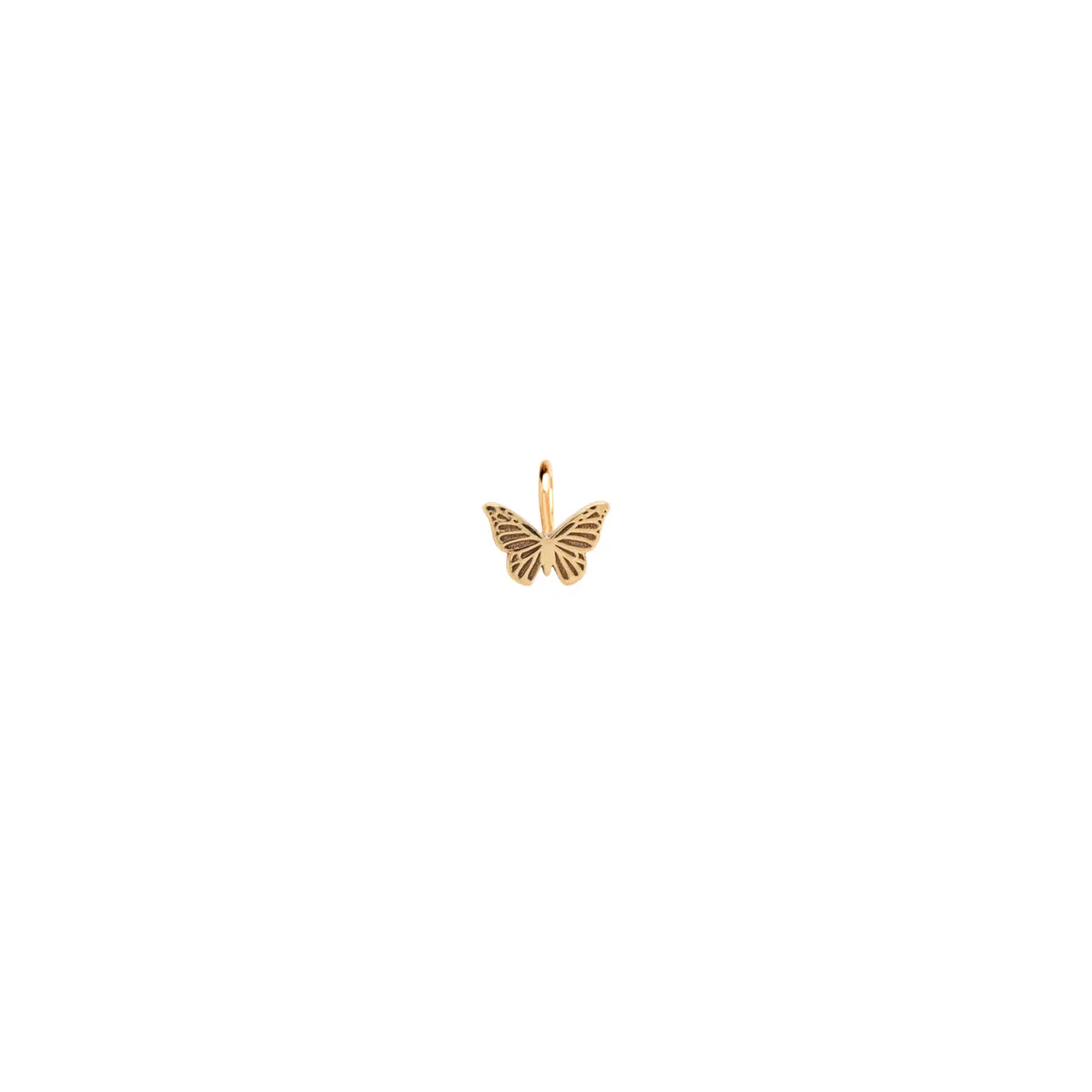 14k Single Midi Bitty Butterfly Charm sold by Zoe Chicco