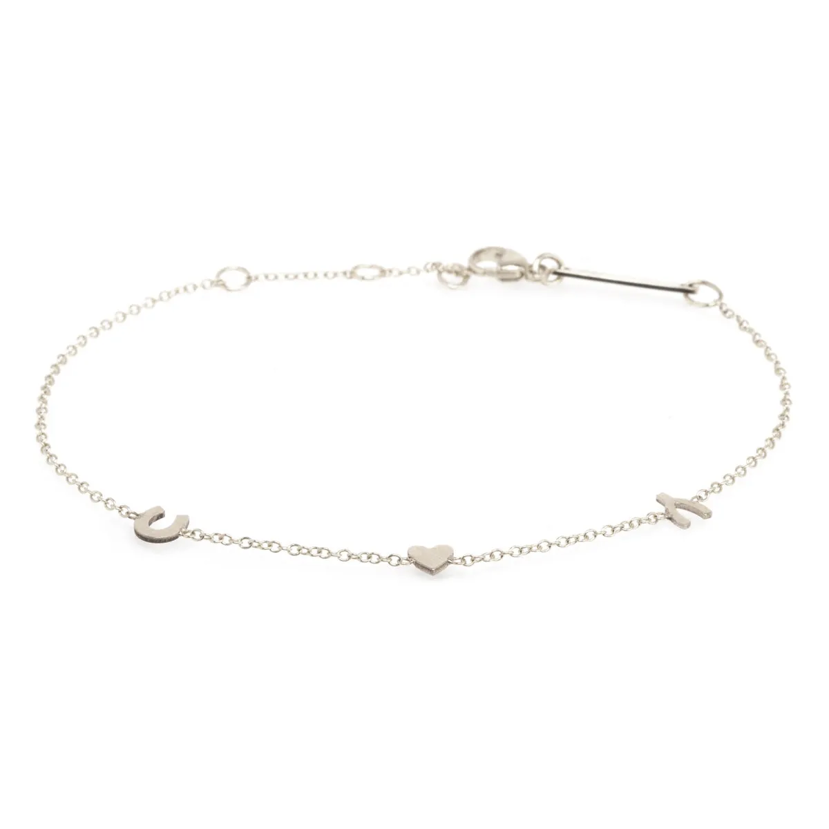 14k Itty Bitty Luck & Love Station Bracelet sold by Zoe Chicco product image thumbnail 3