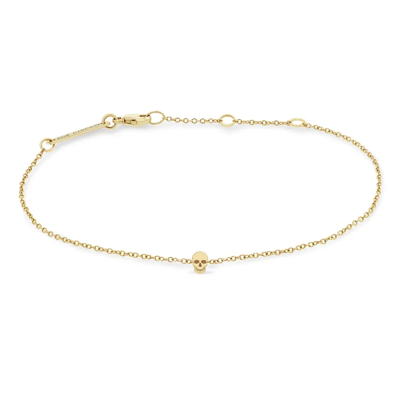 14k Itty Bitty Skull Bracelet sold by Zoe Chicco