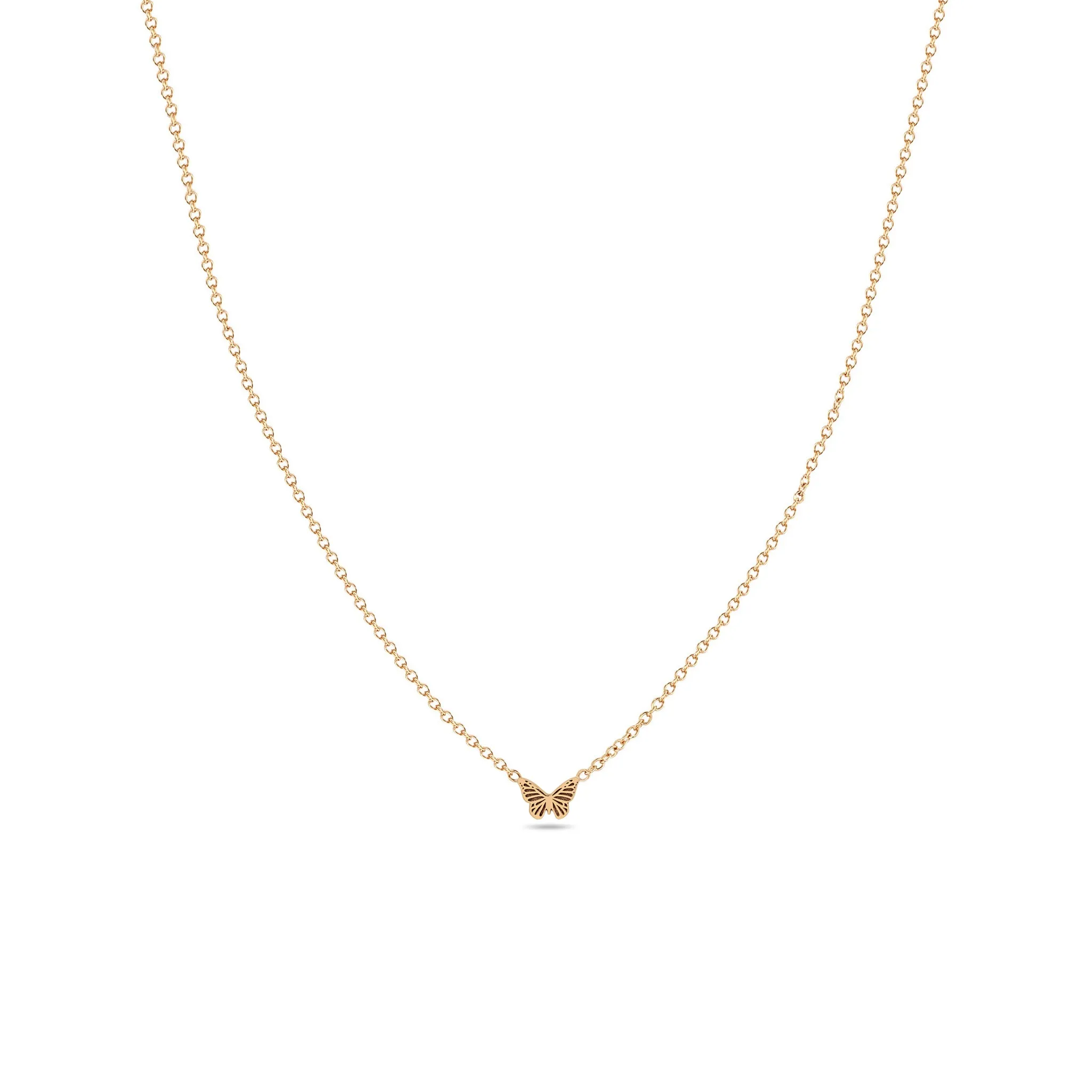 14k Itty Bitty Butterfly Necklace sold by Zoe Chicco product image thumbnail 3