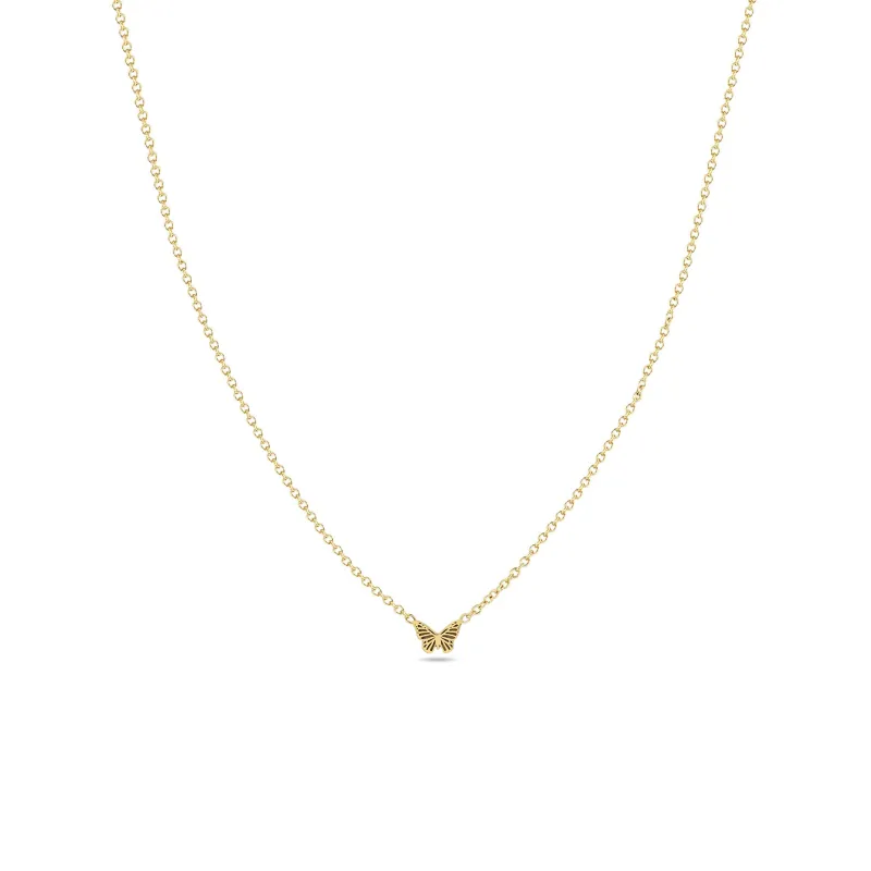 14k Itty Bitty Butterfly Necklace sold by Zoe Chicco