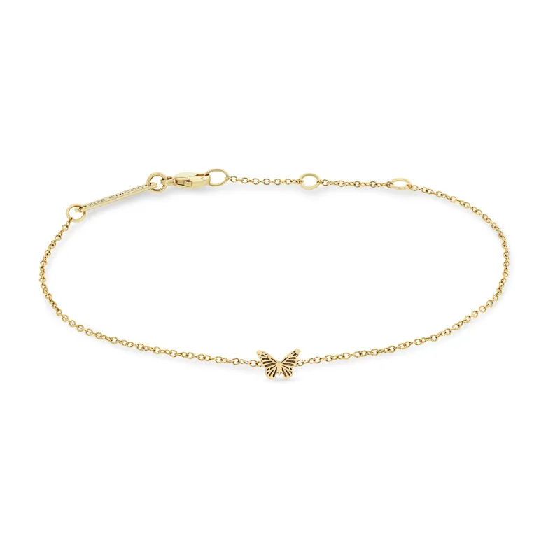 14k Itty Bitty Butterfly Bracelet sold by Zoe Chicco