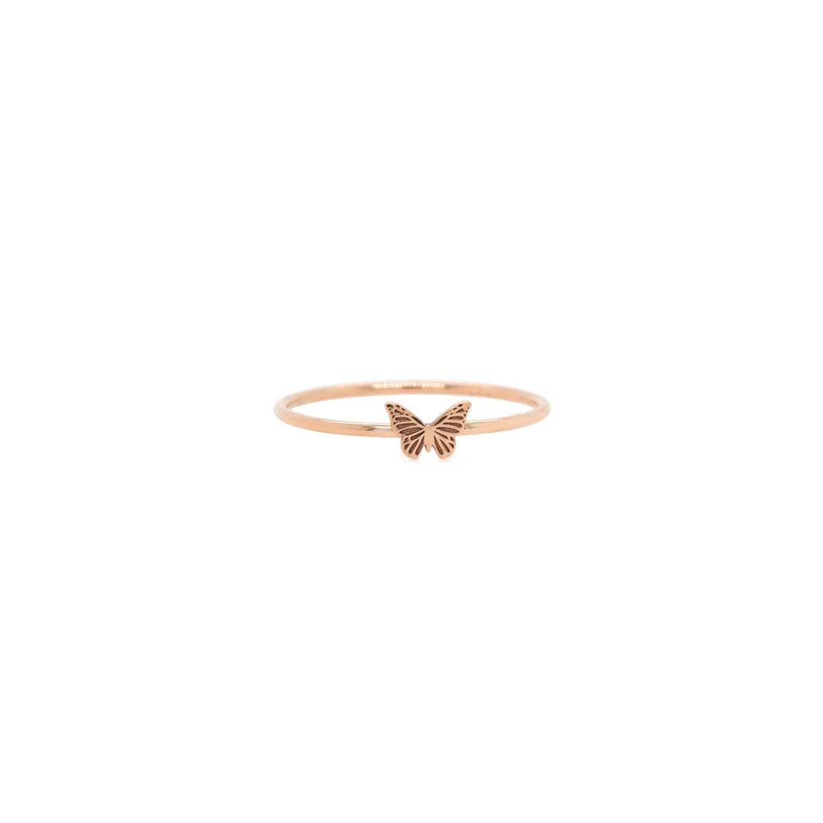 14k Itty Bitty Butterfly Ring sold by Zoe Chicco product image thumbnail 2