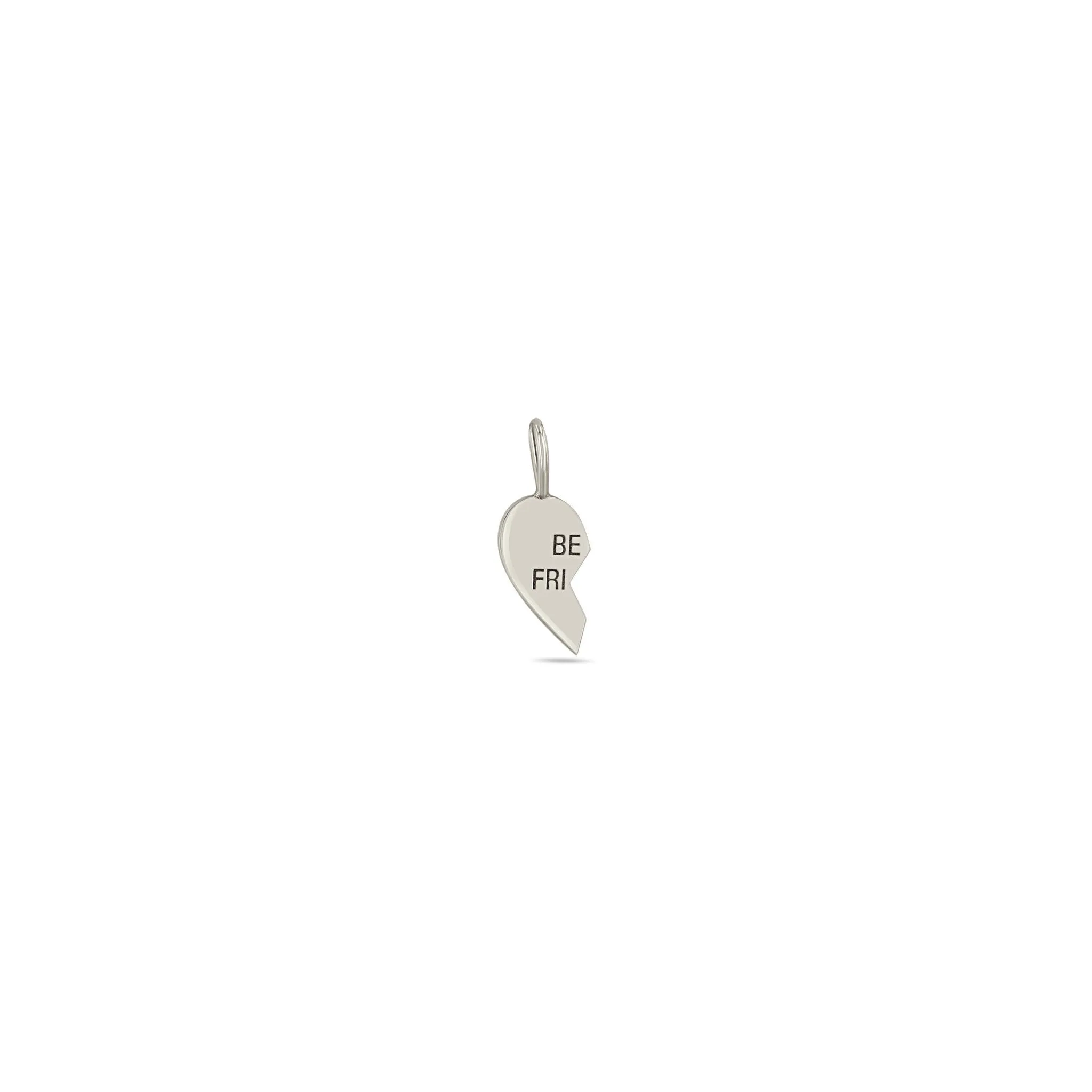 14k Single Midi Bitty Split Best Friends Heart Charm sold by Zoe Chicco product image thumbnail 5