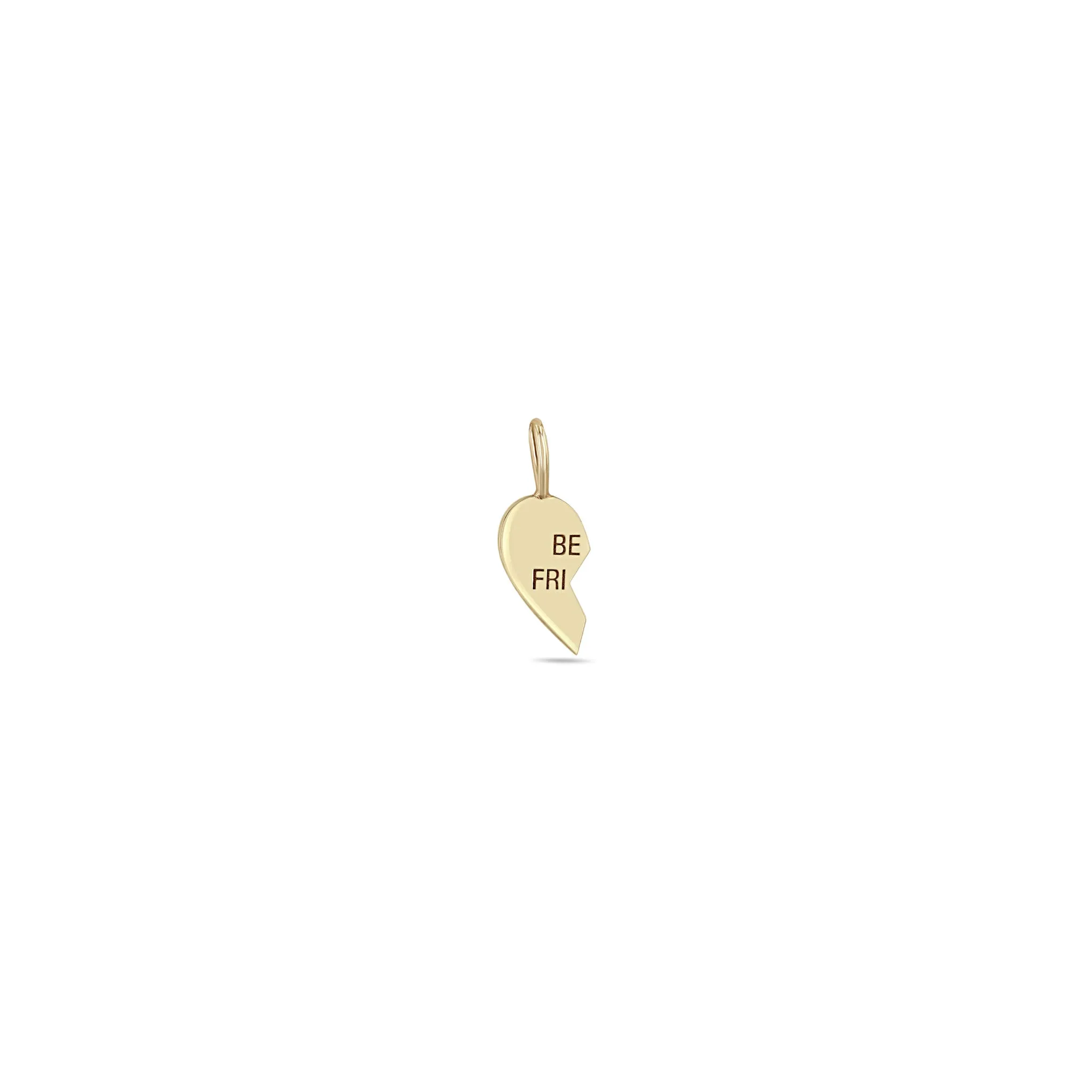 14k Single Midi Bitty Split Best Friends Heart Charm sold by Zoe Chicco