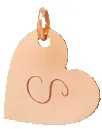 14k Cursive Initial Medium Heart Charm Pendant sold by Zoe Chicco product image thumbnail 3