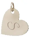 14k Cursive Initial Medium Heart Charm Pendant sold by Zoe Chicco product image thumbnail 4