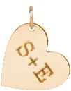 14k Engraved 2 Initials Medium Heart Charm sold by Zoe Chicco product image thumbnail 2