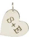 14k Engraved 2 Initials Medium Heart Charm sold by Zoe Chicco product image thumbnail 4