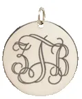 14k Monogram Medium Disc Charm sold by Zoe Chicco product image thumbnail 3