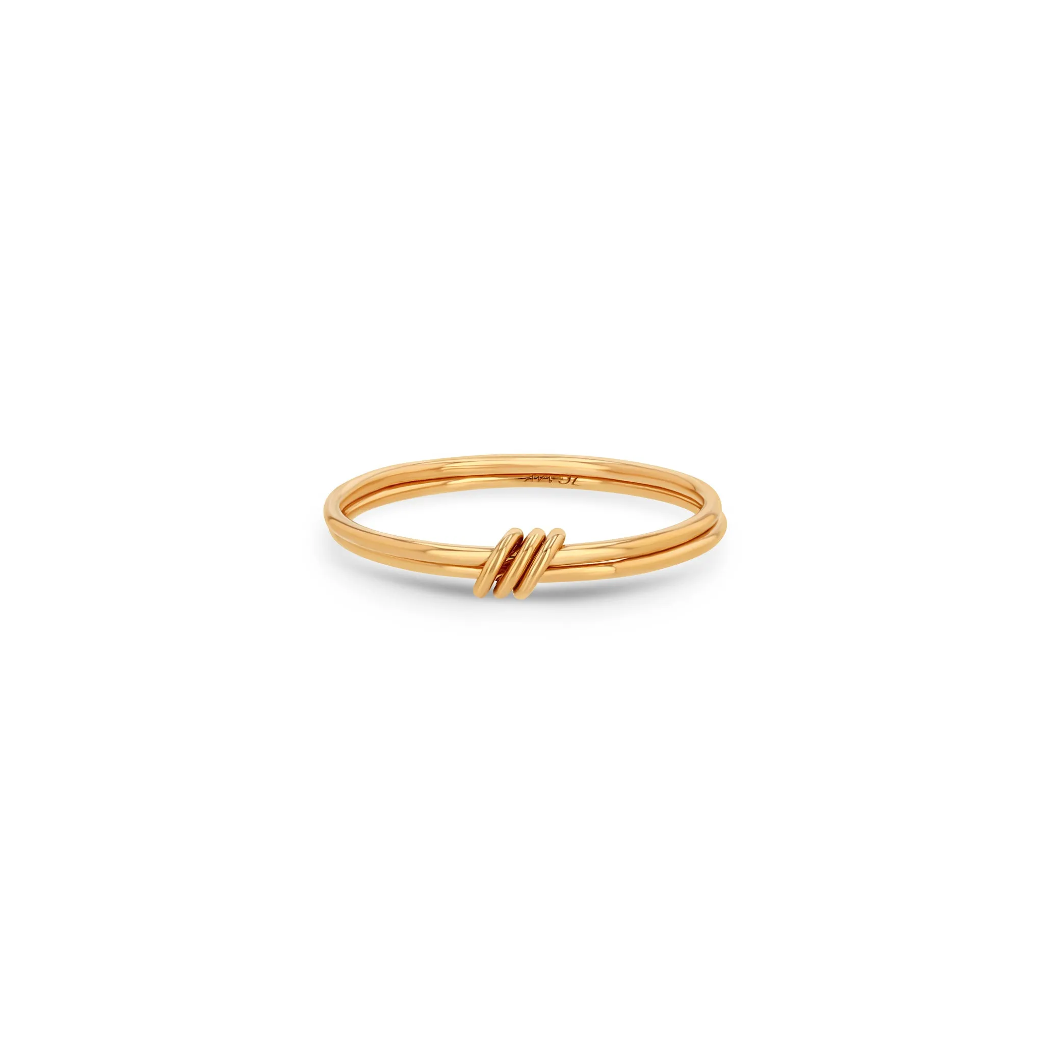 14k 2 Thin Linked Rings sold by Zoe Chicco product image thumbnail 3