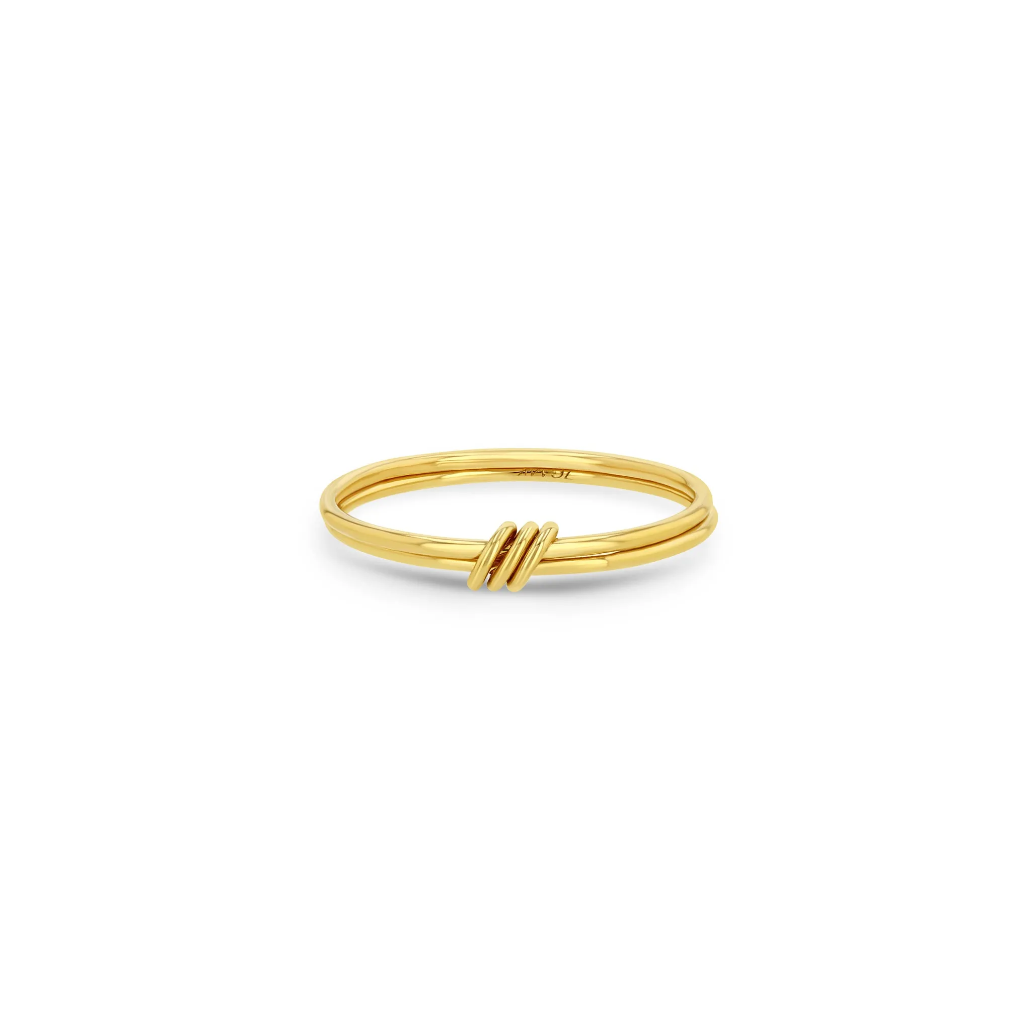 14k 2 Thin Linked Rings sold by Zoe Chicco