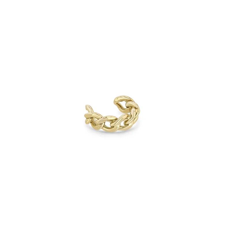 14k Medium Curb Chain Ear Cuff sold by Zoe Chicco