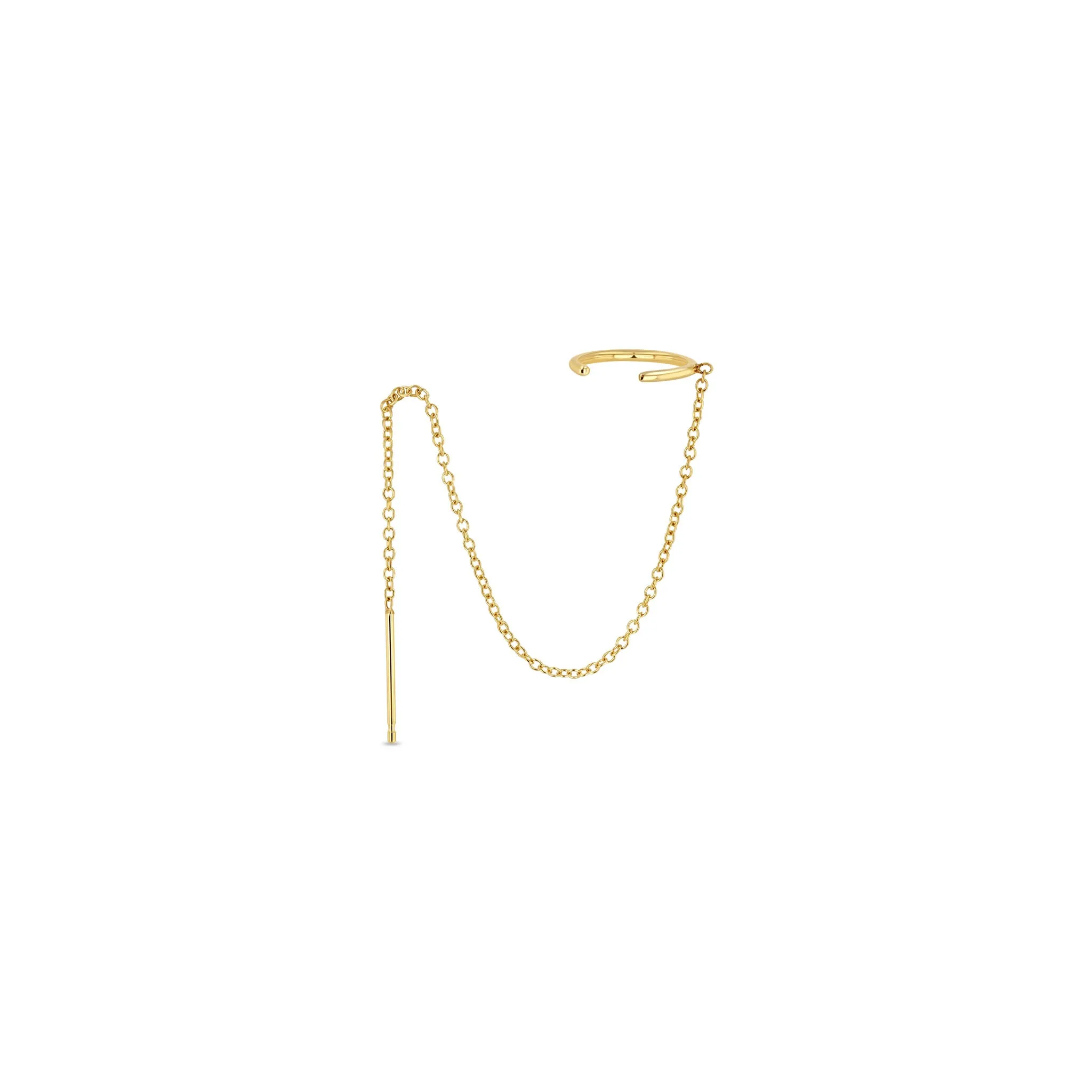 14k Gold Ear Cuff & Chain Threader sold by Zoe Chicco