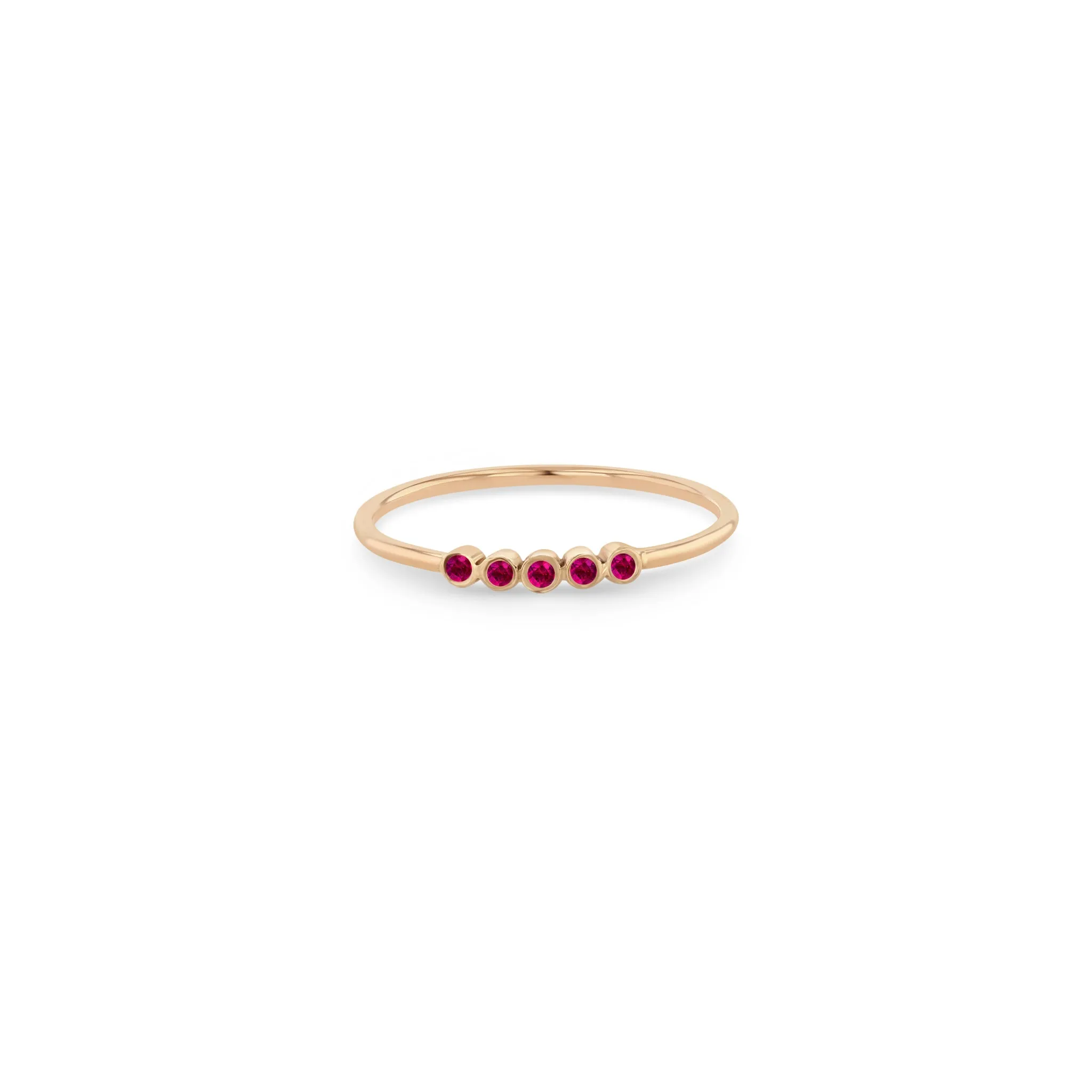 14k 5 Tiny Ruby Bezel Ring sold by Zoe Chicco product image thumbnail 3