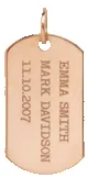 14k Vertical Text Small Dog Tag Charm sold by Zoe Chicco product image thumbnail 3