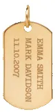 14k Vertical Text Small Dog Tag Charm sold by Zoe Chicco product image thumbnail 2