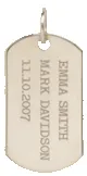 14k Vertical Text Small Dog Tag Charm sold by Zoe Chicco product image thumbnail 4