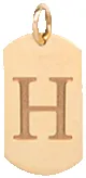 14k Small Engraved Initial Dog Tag Charm Pendant sold by Zoe Chicco product image thumbnail 2