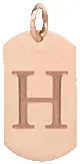 14k Small Engraved Initial Dog Tag Charm Pendant sold by Zoe Chicco product image thumbnail 3