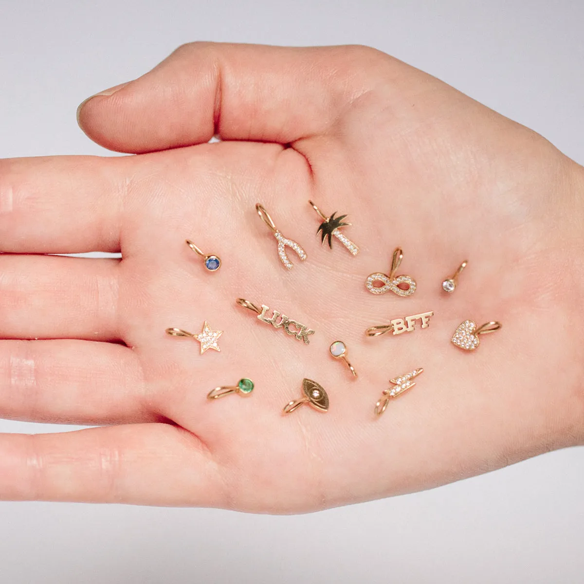 14k Single Itty Bitty BFF Charm sold by Zoe Chicco product image thumbnail 2