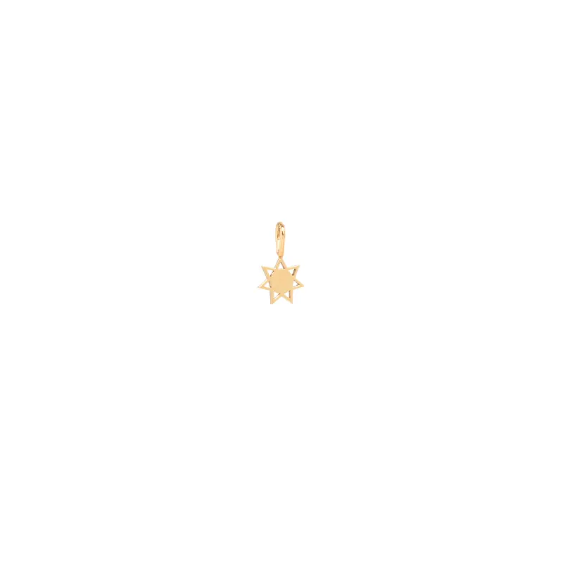 14k Single Midi Bitty Sun Charm sold by Zoe Chicco