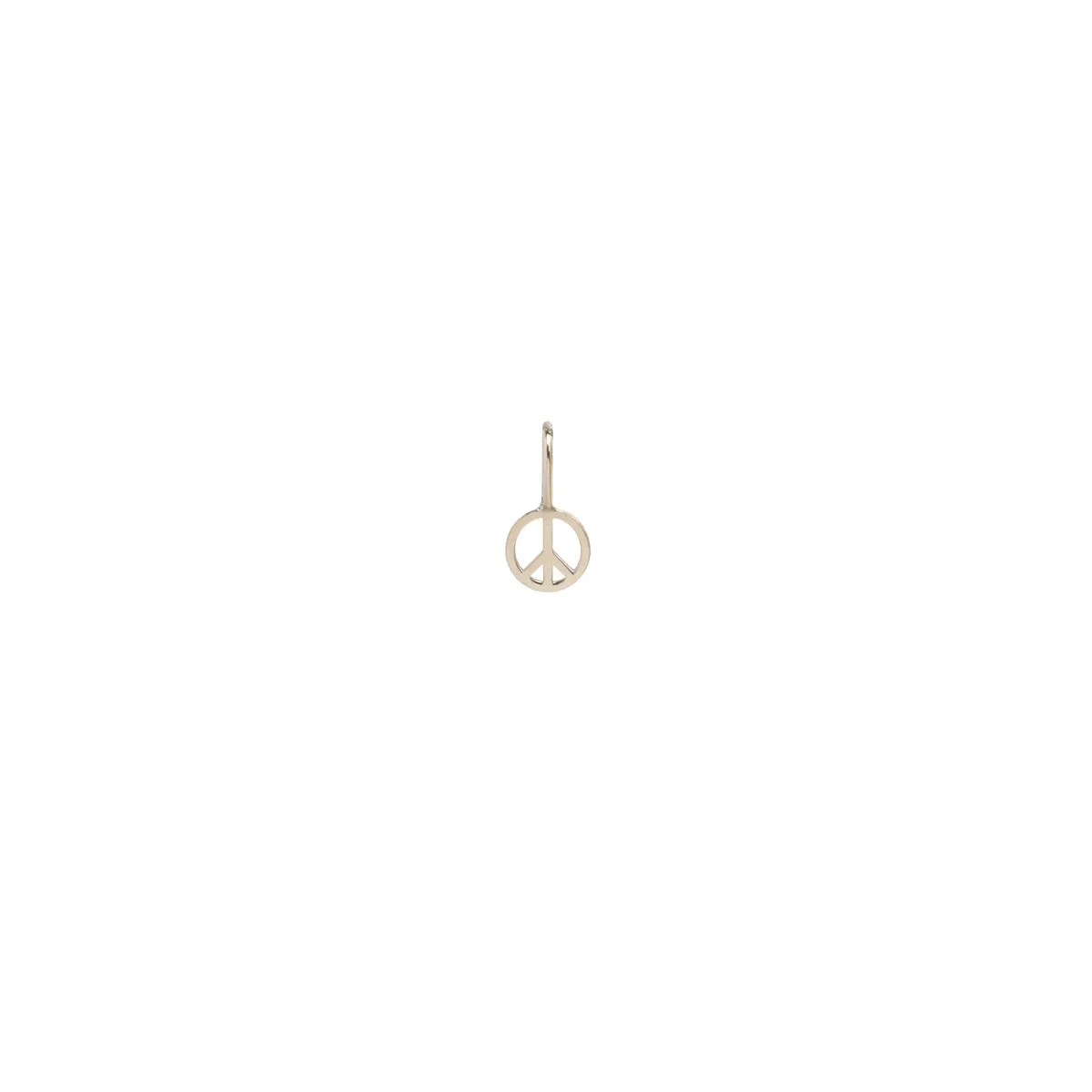 14k Single Midi Bitty Peace Symbol Charm sold by Zoe Chicco product image thumbnail 5