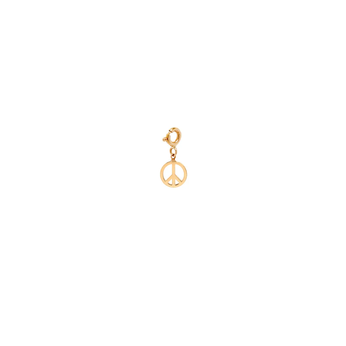 14k Single Midi Bitty Peace Symbol Charm sold by Zoe Chicco product image thumbnail 3