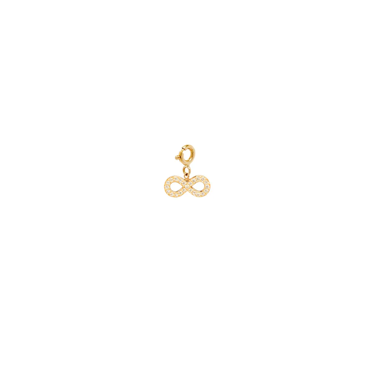 14k Single Midi Bitty Pavé Diamond Infinity Charm sold by Zoe Chicco product image thumbnail 3