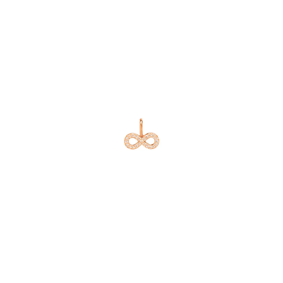14k Single Midi Bitty Pavé Diamond Infinity Charm sold by Zoe Chicco product image thumbnail 4