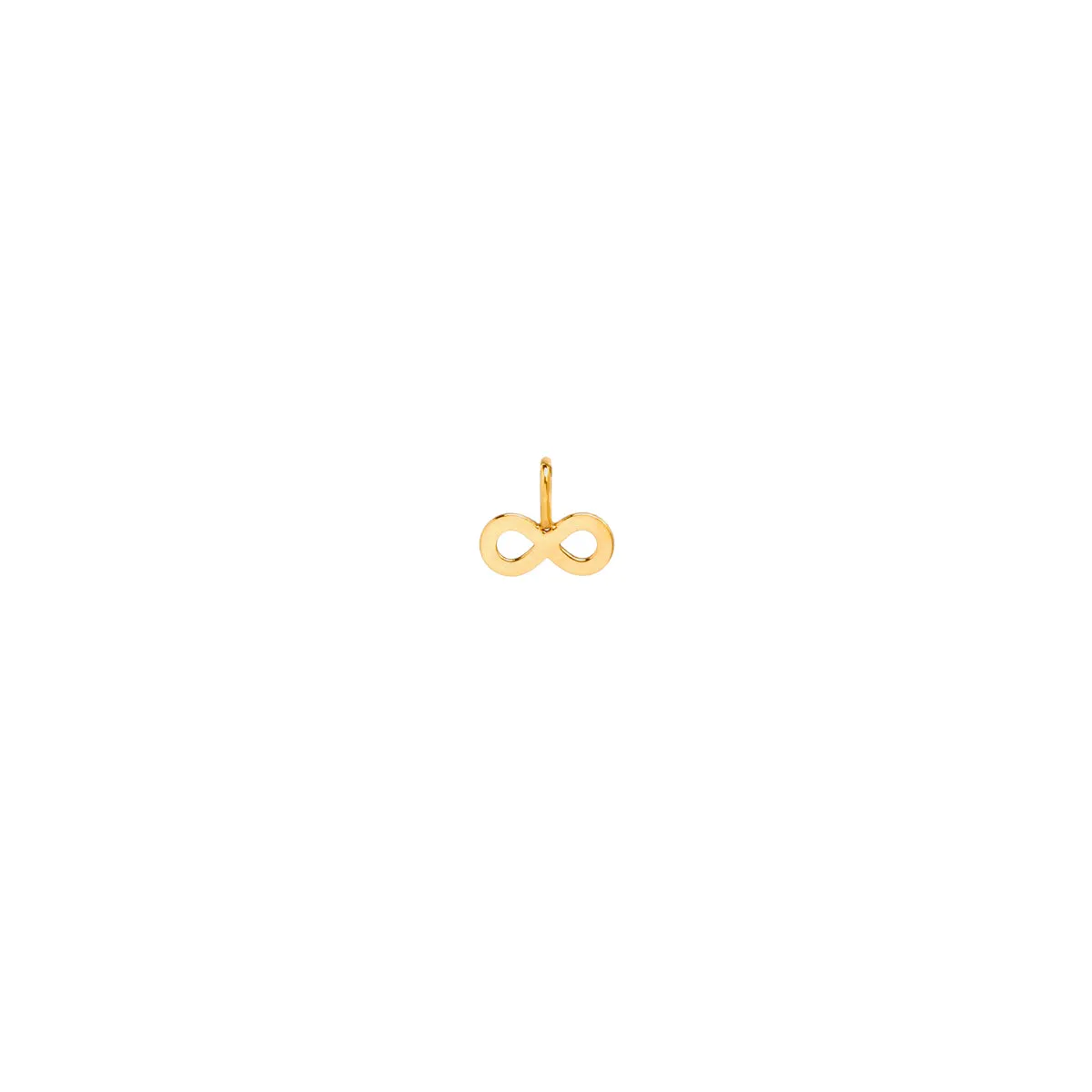 14k single midi bitty infinity charm sold by Zoe Chicco