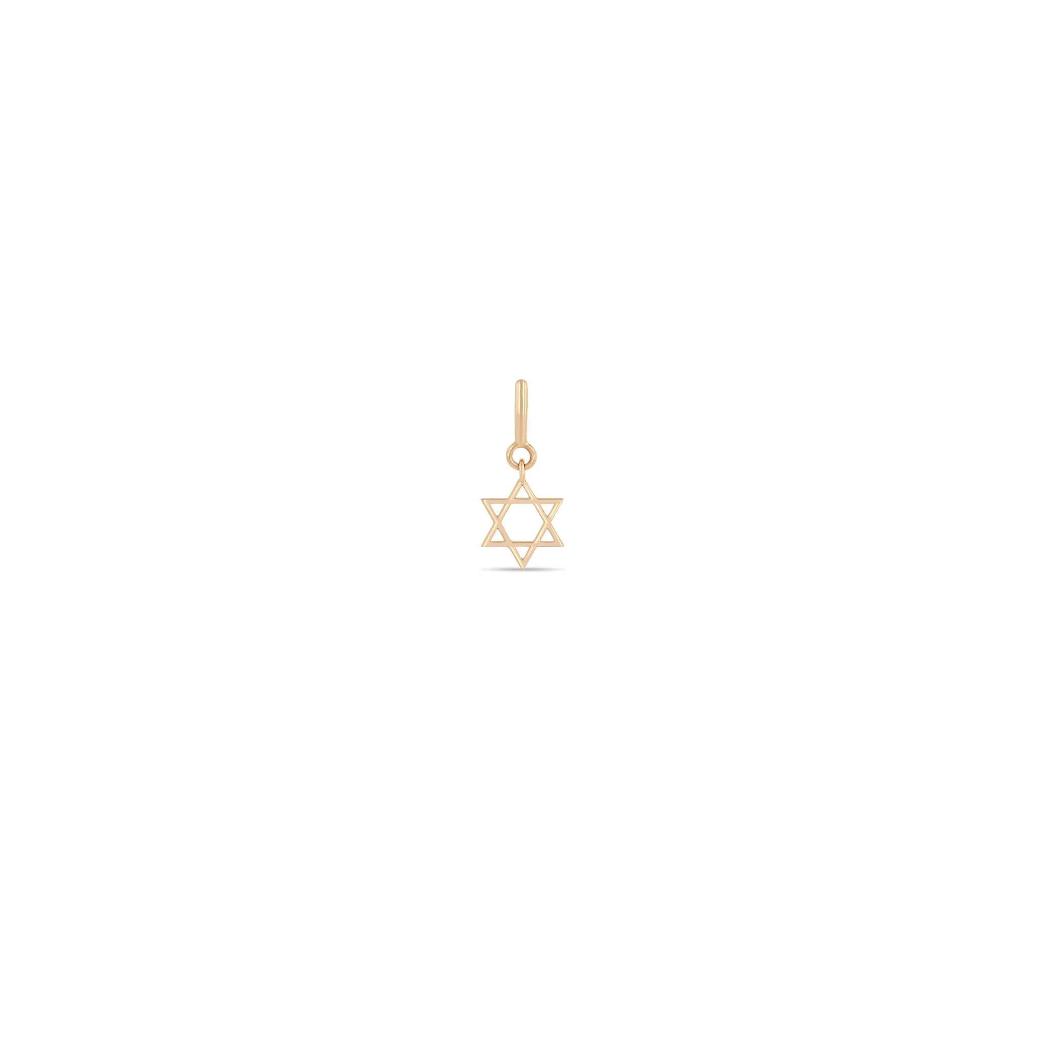14k Single Midi Bitty Star of David Charm sold by Zoe Chicco product image thumbnail 5