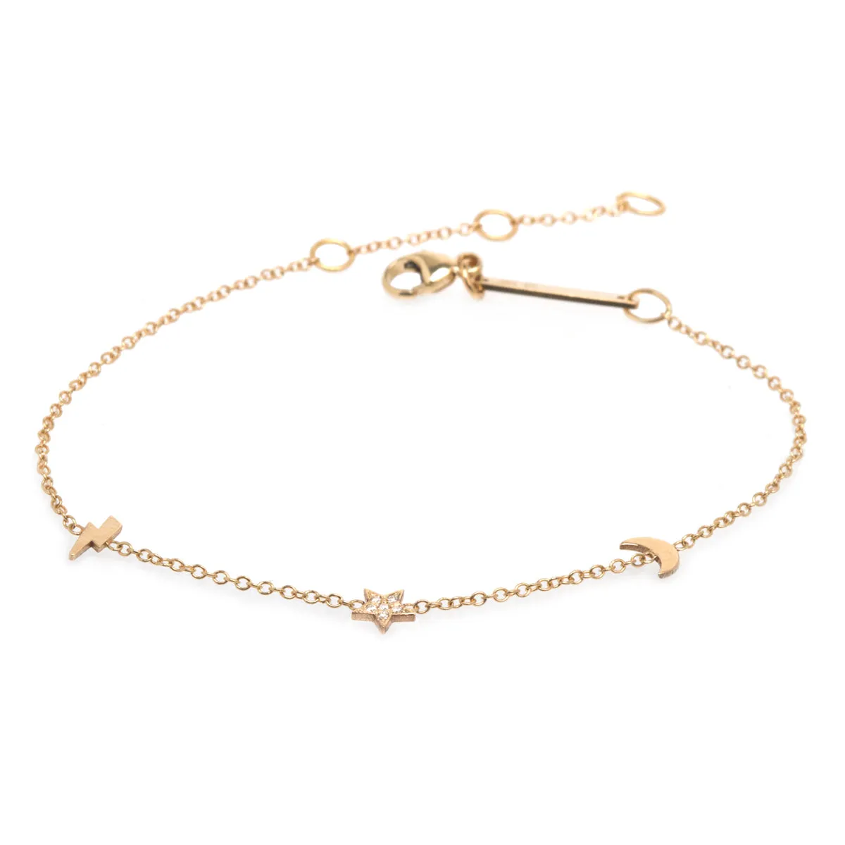 14K Itty Bitty Pavé Diamond Night Sky Station Bracelet - SALE sold by Zoe Chicco