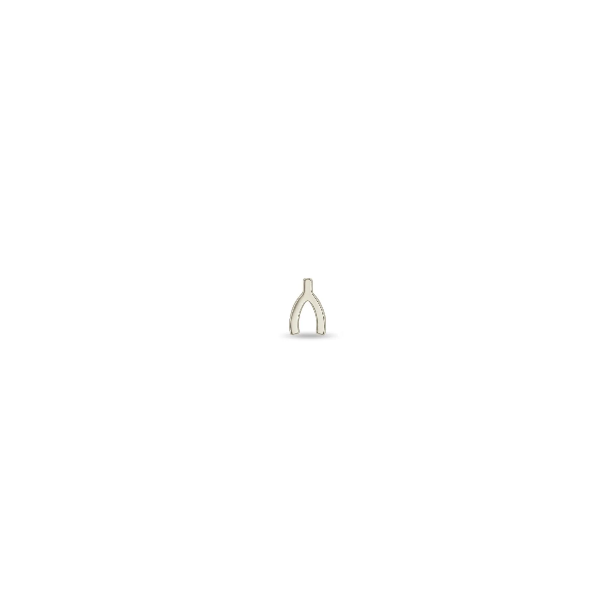 14k Itty Bitty Wishbone Stud sold by Zoe Chicco product image thumbnail 5