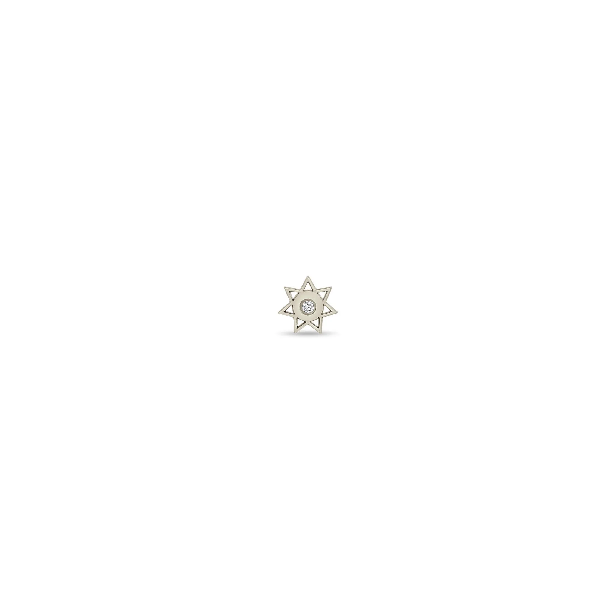 14k Itty Bitty Diamond Sun Stud sold by Zoe Chicco product image thumbnail 5