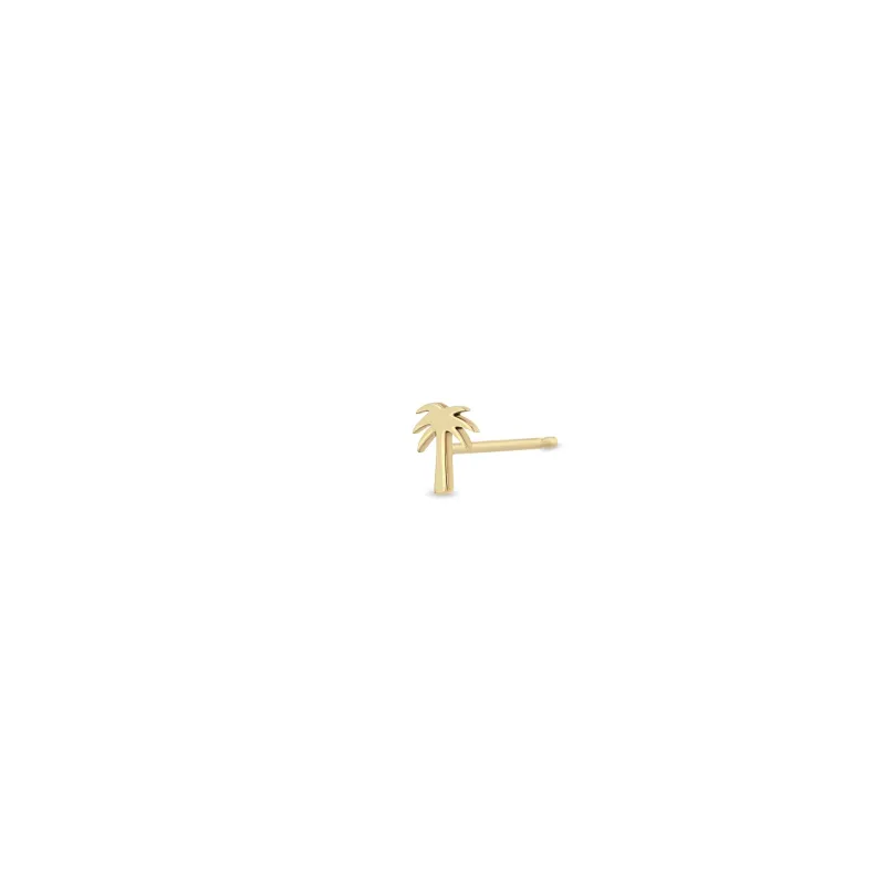 14k Itty Bitty Palm Tree Stud sold by Zoe Chicco