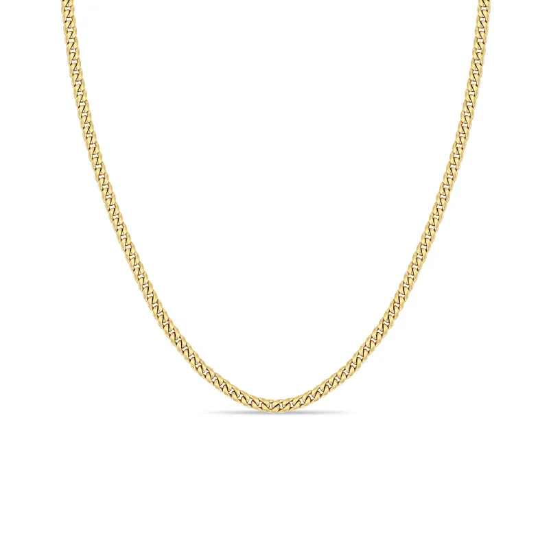 14k Gold Small Curb Chain Necklace sold by Zoe Chicco