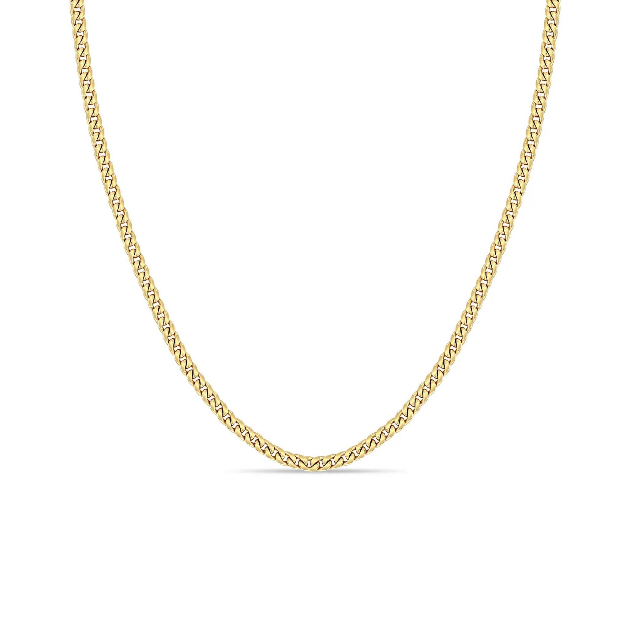14k Gold Small Curb Chain Necklace sold by Zoe Chicco